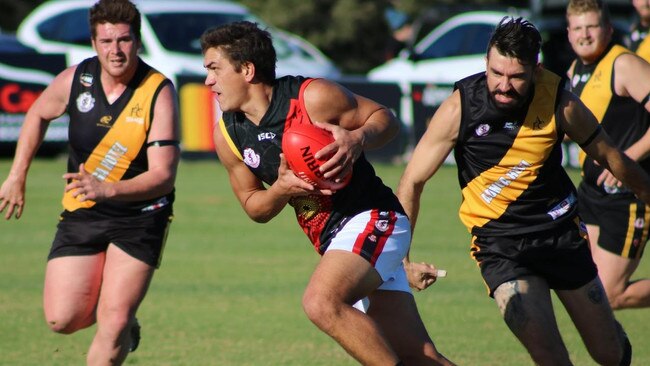 Morphett Vale's Liam Corrie has been among the SFL's best in 2022. Picture: Morphett Vale Football Club