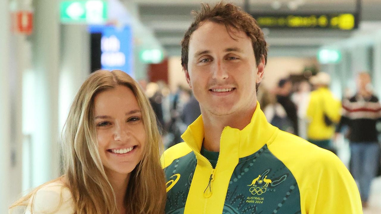 Champion swimmer Cam McEvoy with girlfriend Madeline Bone. Picture: Liam Kidston