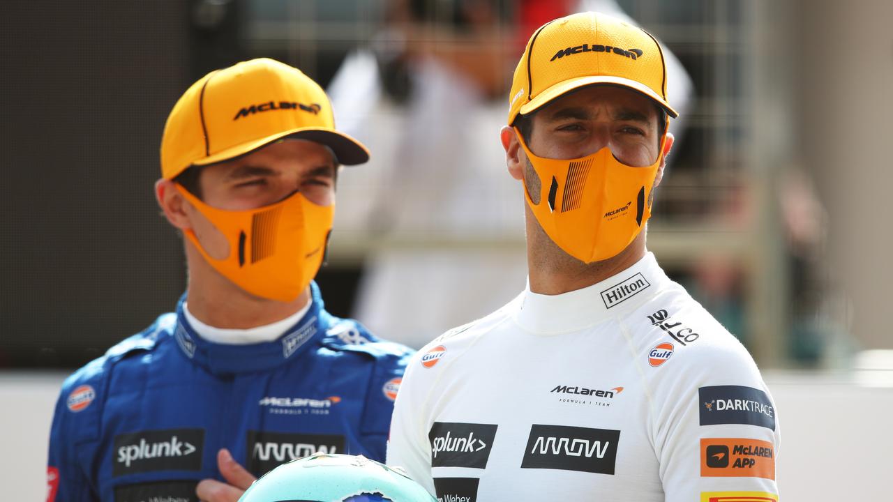 Lando Norris and Daniel Ricciardo. (Photo by Joe Portlock/Getty Images)