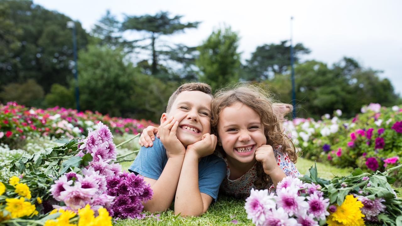 Hayden and Summer Cullen at the Toowoomba Carnival of Flowers. Picture: Nigel Hallett