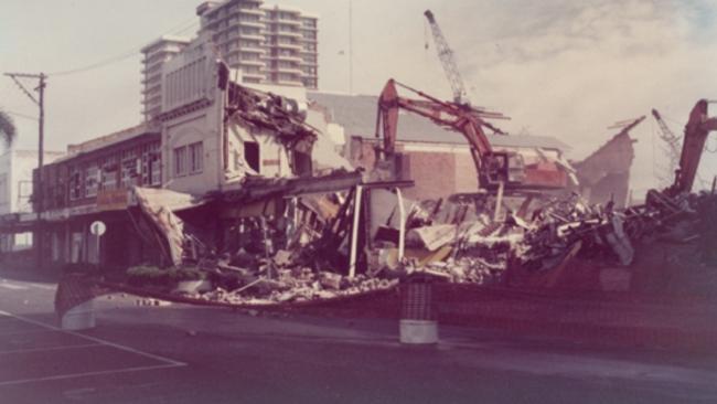 The Jet Club and The Capital Theatre come down. Photo: Gold Coast City Library