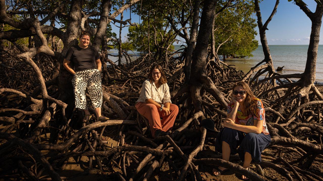 Independent journalists Kylie Stevenson, Caroline Graham and Tilda Colling.