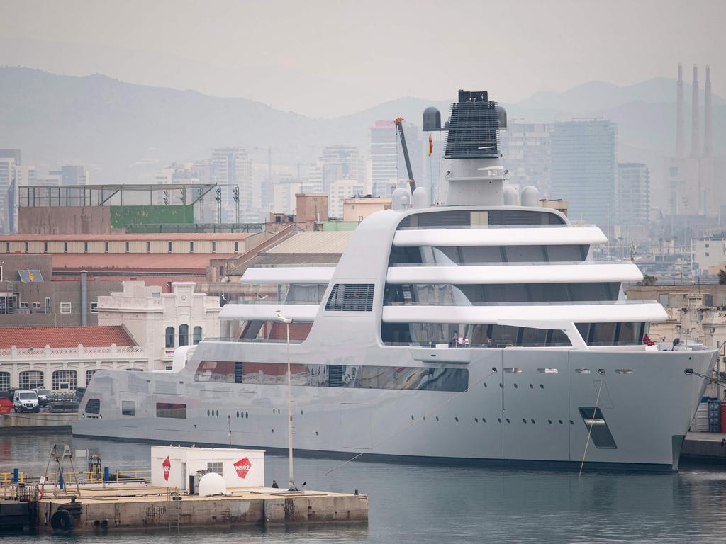 Roman Abramovich’s mega-yacht, Eclipse, is one of the world’s largest. Picture: AFP