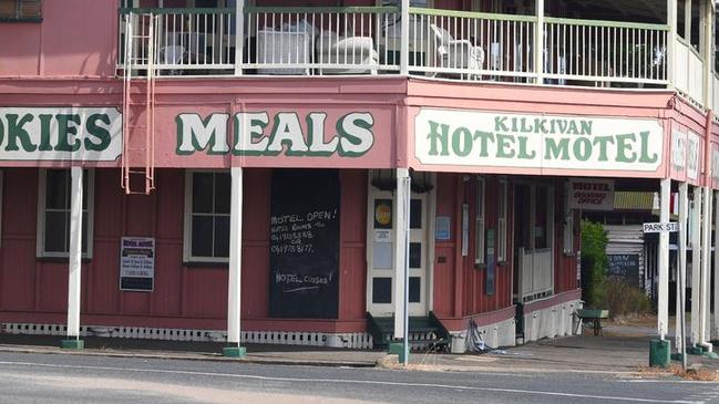 A man was dragged out of the Kilkivan Hotel after a violent outburst. Photo: Shane Zahner