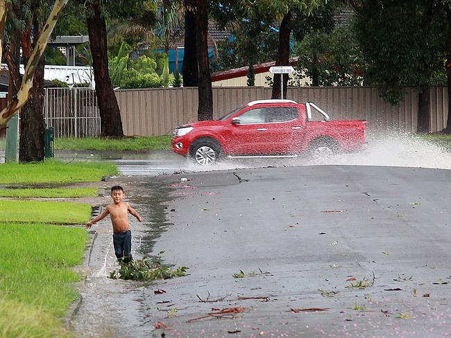 After the storm at Coates Street, in Mt Druitt. Picture: Carmela Roche.