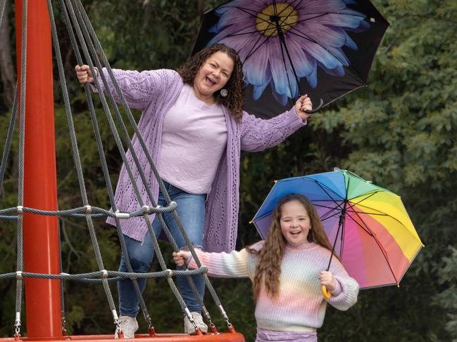 Dionna Holland and daughter Chloe, 8. Picture: Tony Gough