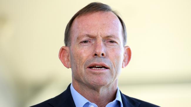 Tony Abbott: ‘This … is just the latest instalment in the green-left’s war on our way of life’. Picture: AAP.