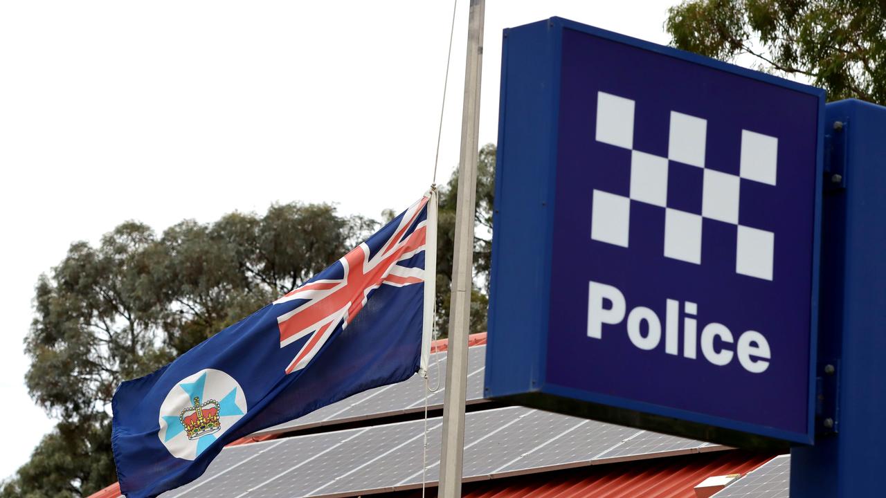 Flags have flown at half mast at police stations across the country. Picture: NCA NewsWire / David Clark