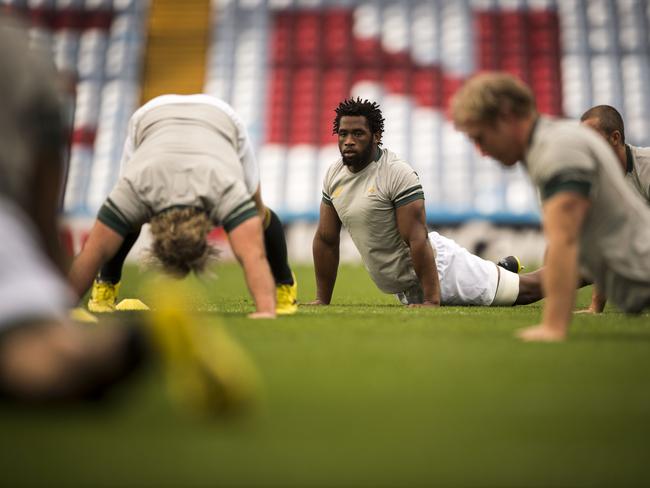 South Africa training on the converted Villa Park.