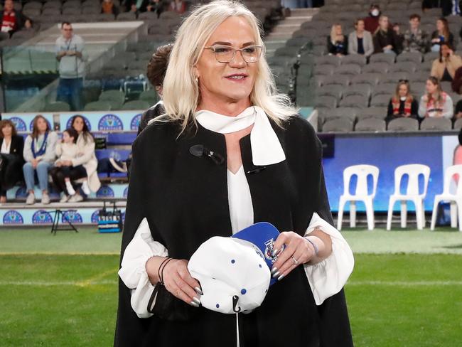 Dani Laidley is one of the leading candidates to take the Western Bulldogs AFLW coaching job. Picture: Michael Willson/AFL Photos via Getty Images