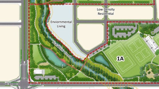 Camden Council will soon release a draft masterplan of Leppington Oval Precinct that looks to transform the area in three stages. Impression of Leppington Oval Plan 1A.