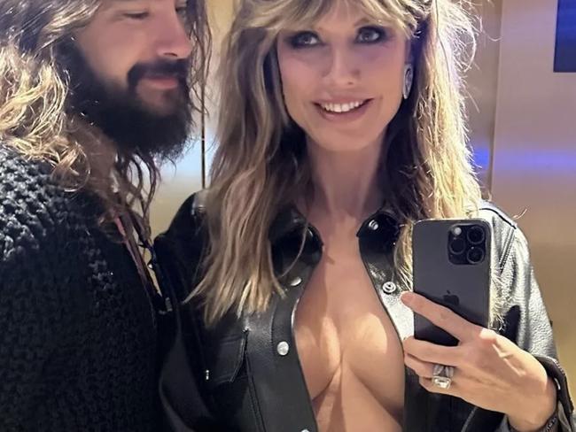 Heidi Klum has shared an image of her racy Las Vegas outfit. Picture: Instagram