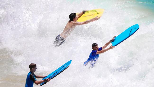 Packed beaches at Coolangatta. Picture: NIGEL HALLETT