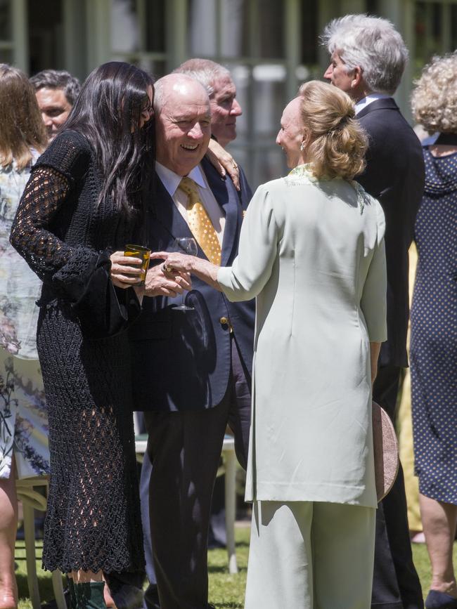 Erika Packer with Jones at the recent celebration of Ros Packer's 80th birthday at Chiswick, Woollahra. Picture: Dylan Robinson