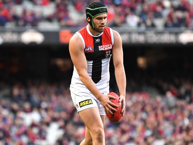 Paddy McCartin takes a shot on goal. Picture: Julian Smith