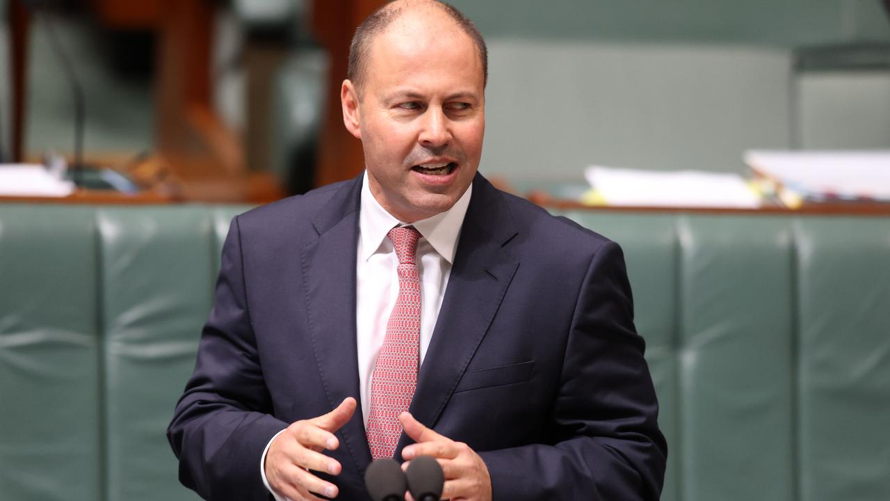 The Treasurer Josh Frydenberg, during Question Time in the House of Representatives in Parliament House Canberra. Picture: NCA NewsWire / Gary Ramage