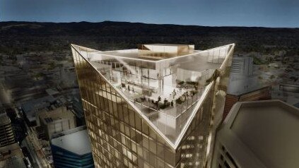 Artist impression of the Level 20 Regency Club and rooftop bar at the Hyatt Regency.