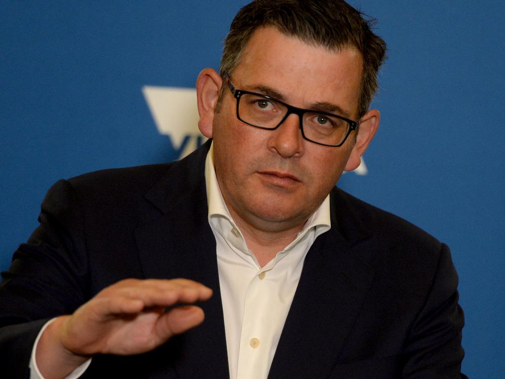 Protesters have been chanting for Premier Daniel Andrews to be sacked. Picture: NCA NewsWire / Andrew Henshaw