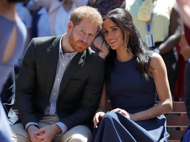 The couple visited Macarthur Girls High School in western Sydney. Picture: Phil Noble/Getty