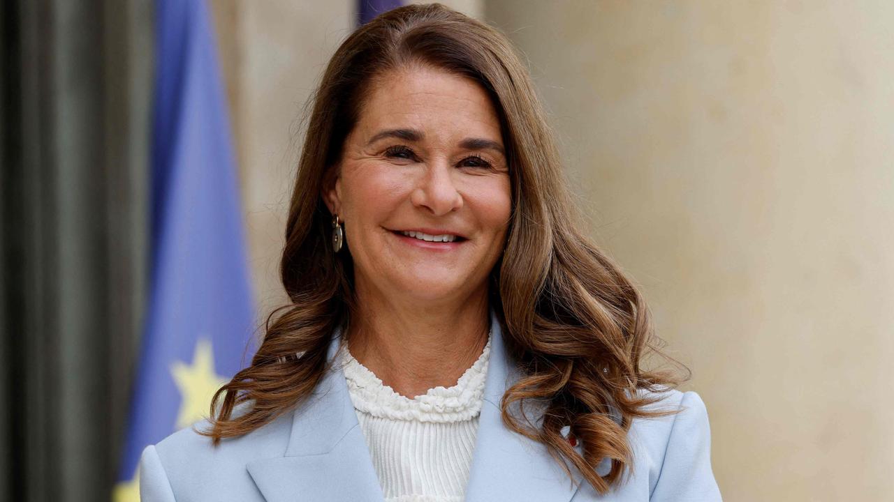 Melinda Gates made clear that she wasn’t yet leaving the foundation, if at all. Picture: Ludovic Marin/AFP