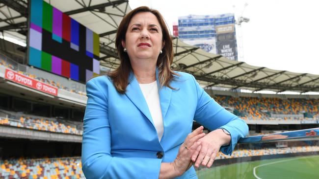 Premier Annastacia Palaszczuk at the Gabba. Picture: NCA NewsWire/Dan Peled