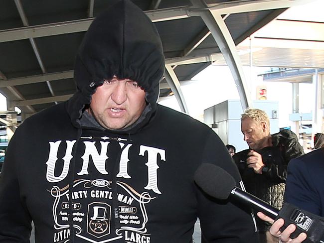 Bradley Beecham. The men who were involved in an on flight brawl on a Jetstar flight arrived back at Sydney international airport this morning.