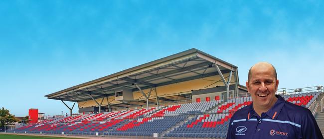 STADIUM ALTERNATIVE: Rocky Sports Club's Gavin Shuker recently inspected the Redcliffe Stadium and believes one similar could be built at Victoria Park, Rockhampton.