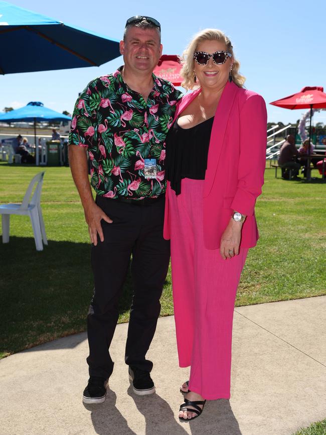 BAIRNSDALE, AUSTRALIA – MARCH 22 2024 Glenn Loe and Jessie Loe attend the Bairnsdale Cup race day. Picture: Brendan Beckett