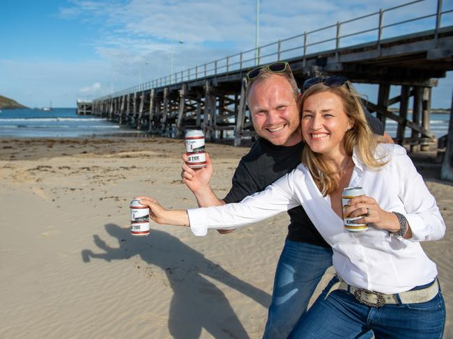 Josh and  Lucy King  brewing new beer in Coffs. KING TIDE. 20 SEPT 2019