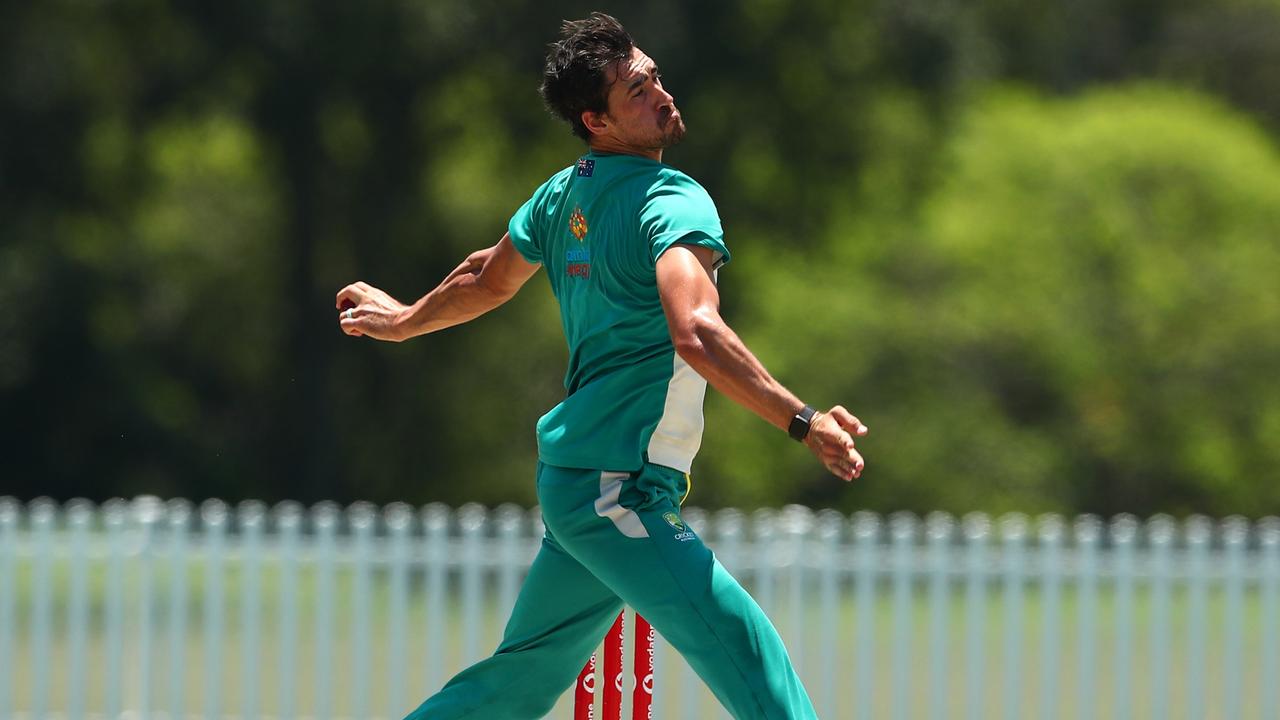 Mitchell Starc ripped into Steve Smith and Marnus Labuschagne during a training session. Picture: Chris Hyde/Getty