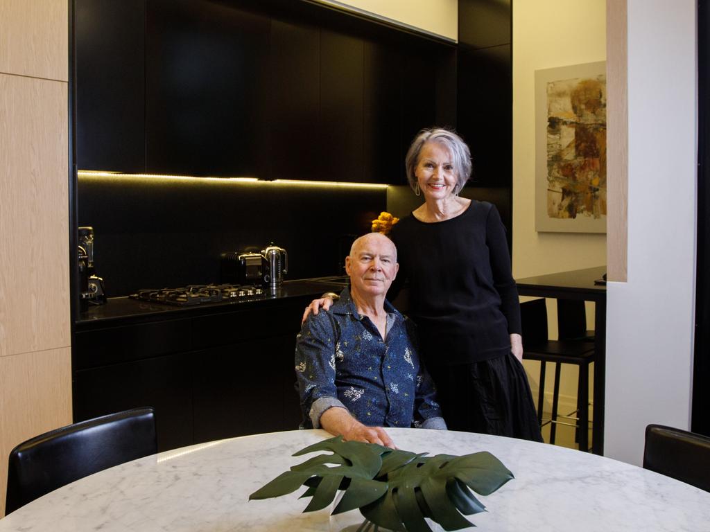 Jacquie Taylor, 68, and Phil O’Brien in inner-city home. Picture: Tim Pascoe