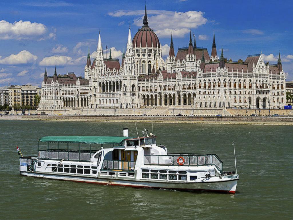 This undated photo of the ‘Mermaid’ tour boat on the Danube River. Picture: Zoltan Mihadak/MTI via AP