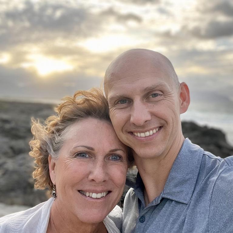 Kathy Searle Lewis with her son 37-year-old Major Tobin Lewis who was one of three US Marines killed in an Osprey Crash in the Northern Territory on Sunday August 27.