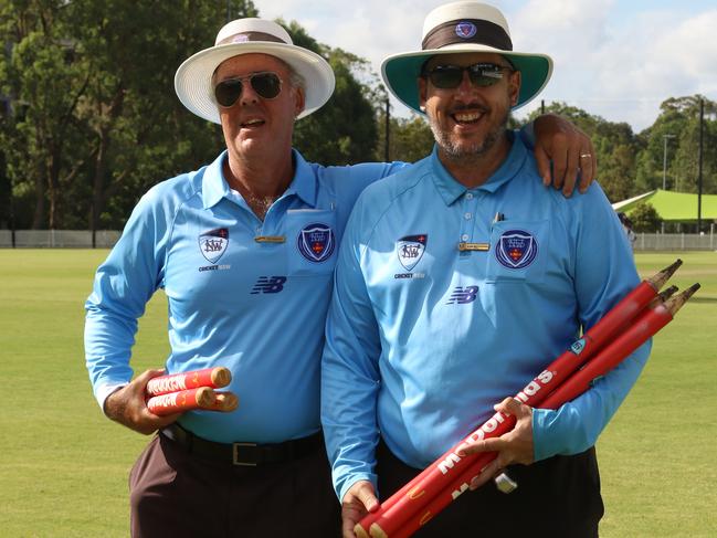 Stumps: The umpires enjoyed a great day. Picture Warren Gannon Photography