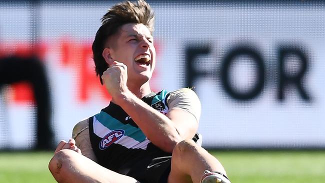 The 19-year-old Butters has become one of Port Adelaide’s most important players this season. Picture: Getty Images