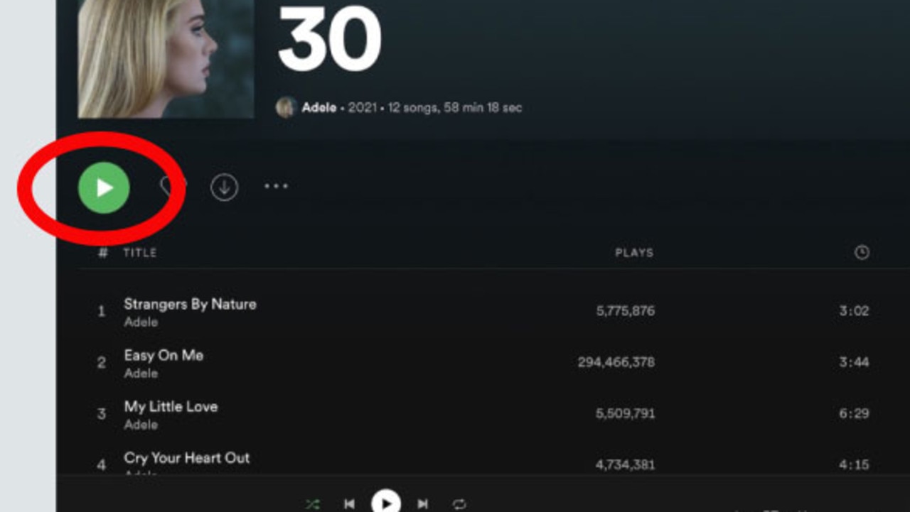 Spotify hides shuffle button on albums after Adele 30 request | news ...