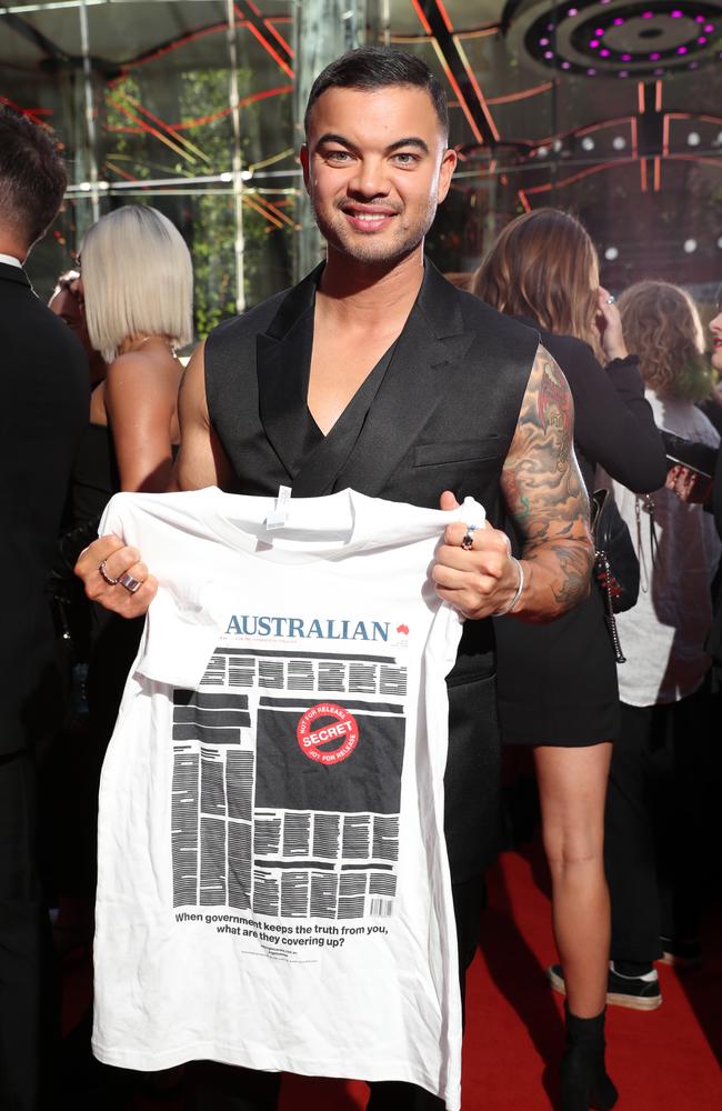 Guy Sebastian on the red carpet of the Aria Awards 2019, held at The Star Event Centre, Pyrmont. Picture: Jonathan Ng