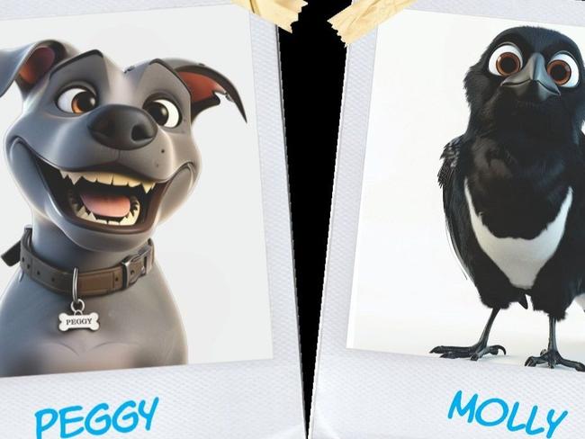 First images of characters Peggy and Molly. Photo: Instagram/@peggyandmollyanimatedseries.