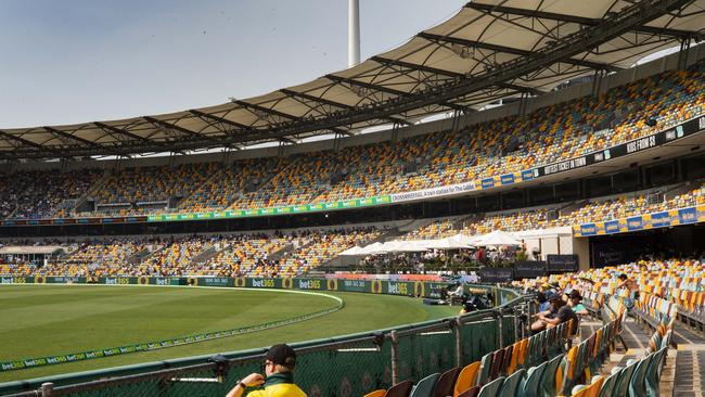 The Gabba Test was marred by low crowds throughout the four days. Picture: Lachie Millard