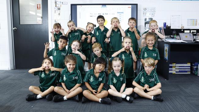 My First Year 2024: Trinity Anglican School White Rock: prep B: back row: Grace, Sage, Evelyn, Spencer, Harrison, Leo, Maddox; middle row: Shehzad, Zoe, Ollie, Elliott, Penelope; front Grace, Bella, Jane, Elodie, Harry. Absent: Mason, Tobias, Misha. Picture: Brendan Radke