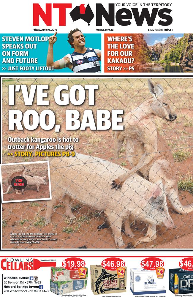 When Craig Dunlop got his big break as a journalist. Picture: NT News