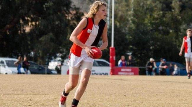 Aiden Begg pictured during his junior days. The North Ringwood product has found a home at Collingwood. Picture: Supplied