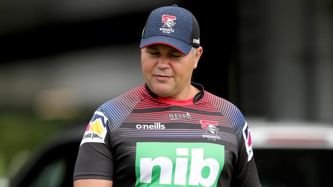 Knights assistant coach Anthony Seibold has helped Newcastle tighten up their defence.