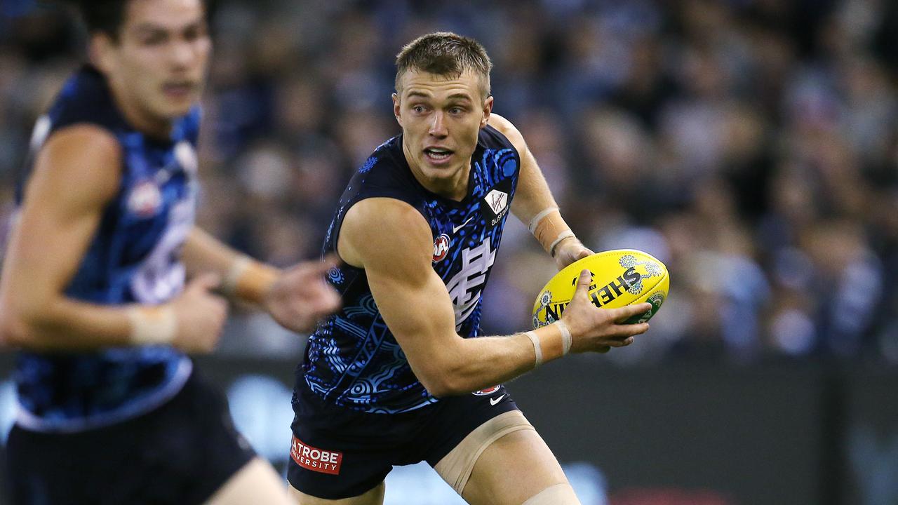 Mark Maclure fears Patrick Cripps will be targeted by rival clubs if Carlton’s losing habits don’t change. Picture: Michael Klein