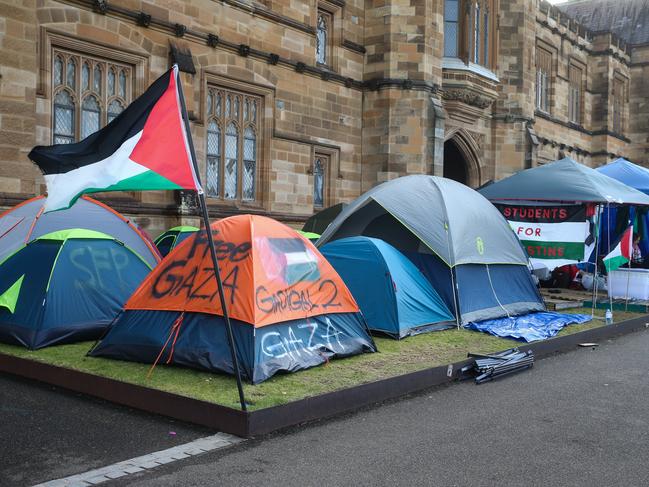 SYDNEY, AUSTRALIA: Newswire Photos: MAY 02 2024:  A general view of the Sydney Uni where Protests in support of Gaza have spread to about 50 US universities and are now in four Australian universities, with students committed to permanently occupying university land until their demands for divestment are met.  Picture: NCA Newswire / Gaye Gerard