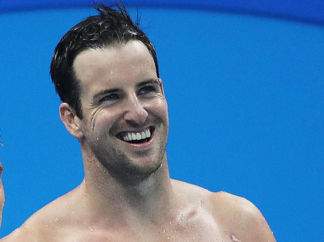 Australia's 4 x 100m Relay team Cameron McEvoy, James Magnussen, Kyle Chalmers and James Roberts finished with the bronze medal in the Final on Day 2 of the swimming at the Rio 2016 Olympic Games. Picture. Phil Hillyard