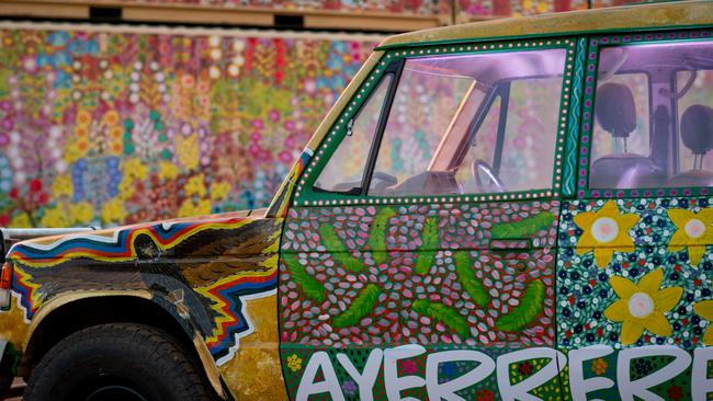 The Arrernte exhibition at the 2024 Parrtjima festival.