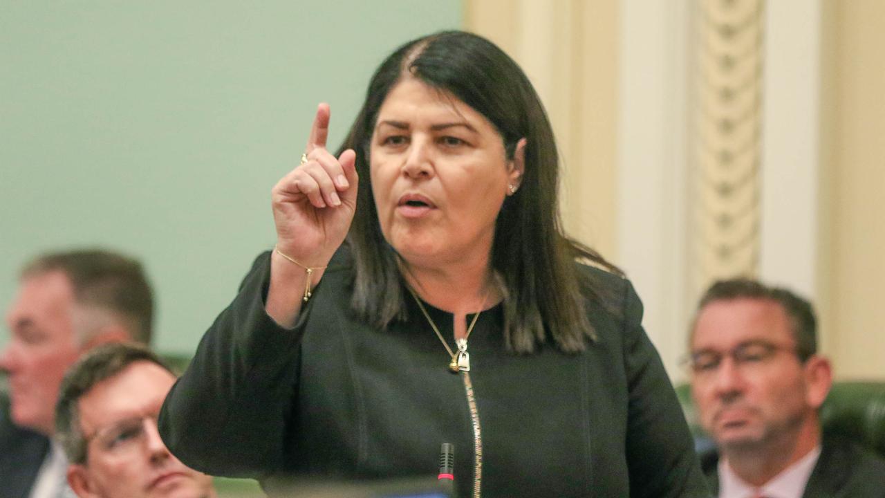 BRISBANE, AUSTRALIA - NCA NewsWire Photos - 19 APRIL 2023: Queensland Minister for Education The Hon Grace Grace during Question time at Queensland Parliament in Brisbane. Picture: NCA NewsWire / Glenn Campbell