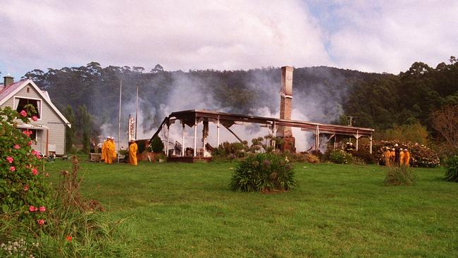 Seascape guesthouse was set alight by the Port Arthur killer in the hours after the massacre in April 1996. Picture: News Corp