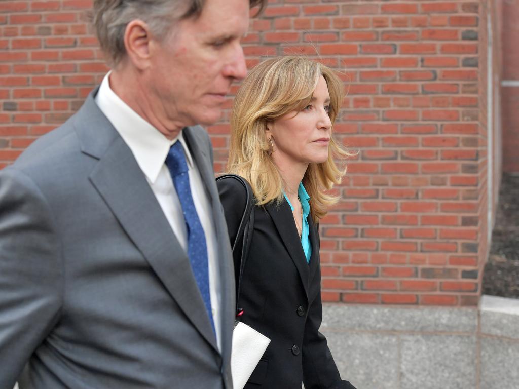  Felicity Huffman attended the hearing with her brother. Her husband William H. Macy was absent. Picture: Getty Images